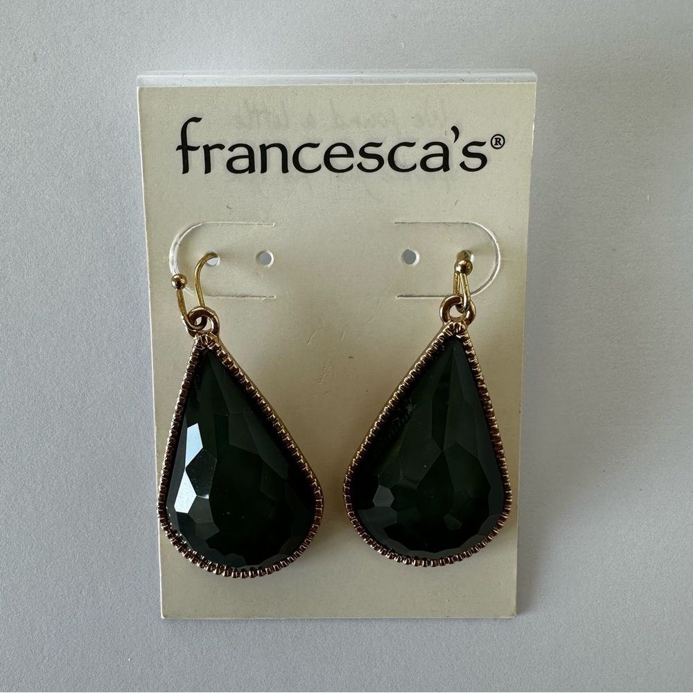 Francesca's Collections Indigo Teardrop Boho Earrings - Picture 2 of 4
